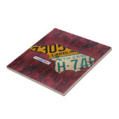 North Carolina License Bord Map keramische tegel V Tegeltje (Zijkant)