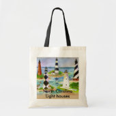 North Carolina Light-huizen Tote Bag (Voorkant)