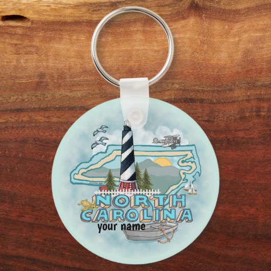 North Carolina Lighthouse sleutelhanger (Voorkant)