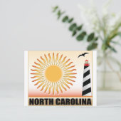 North Carolina Lighthouse Sun Briefkaart (Staand voorkant)