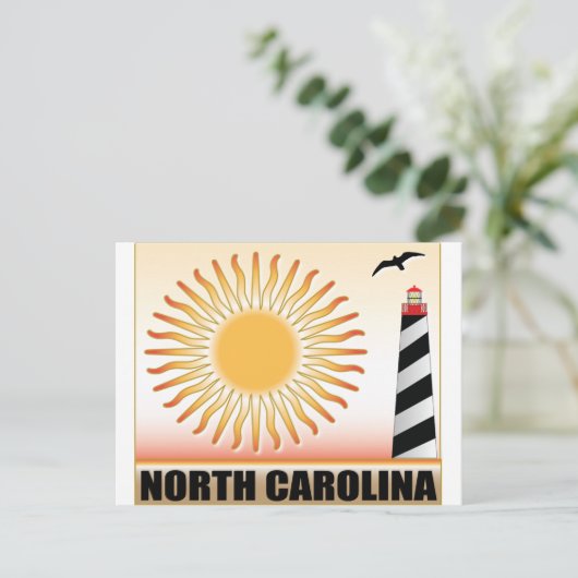 North Carolina Lighthouse Sun Briefkaart (Staand voorkant)