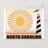 North Carolina Lighthouse Sun Briefkaart (Voorkant)