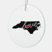 North Carolina Love.  Geschenken voor NC-overs Keramisch Ornament (Links)