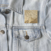 North Carolina Map door Arrowsmith Vierkante Button 5,1 Cm (In situ)