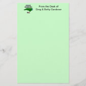 North Carolina Map en Text Briefpapier (Voorkant)