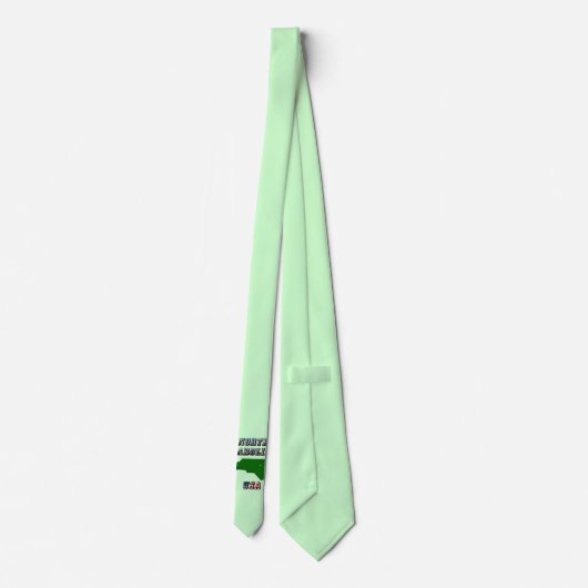 North Carolina Map en Text Stropdas (Achterkant)