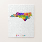 North Carolina Map Legpuzzel (Verticaal)