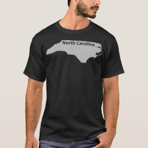 North Carolina Map Outline State Home Pride Gift T-shirt