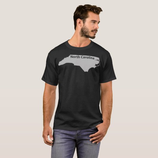 North Carolina Map Outline State Home Pride Gift T-shirt (Voorkant volledig)
