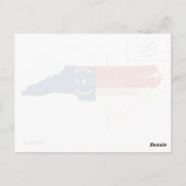 North Carolina Map Shaped State Flag Caroliniinini Briefkaart (Achterkant)
