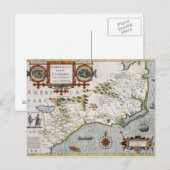 North Carolina, met de titel "Virginiae item et Fl Briefkaart (Voorkant / Achterkant)