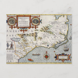 North Carolina, met de titel "Virginiae item et Fl Briefkaart