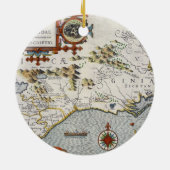 North Carolina, met de titel "Virginiae item et Fl Keramisch Ornament (Achterkant)