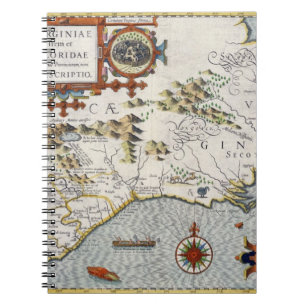 North Carolina, met de titel "Virginiae item et Fl Notitieboek