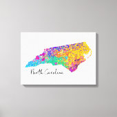 North Carolina Modern Map Canvas Afdruk (Voorkant)