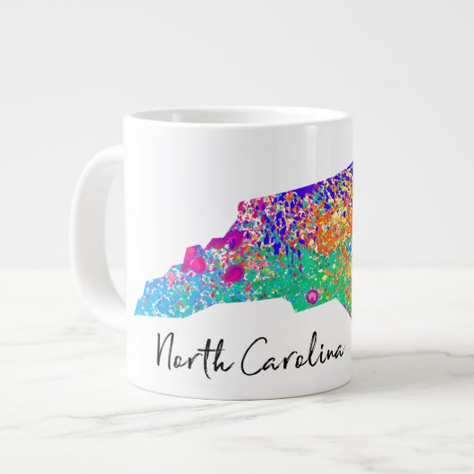 North Carolina Modern Map Grote Koffiekop (Links)