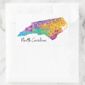 North Carolina Modern Map Rechthoekige Sticker (Tas)