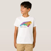 North Carolina Modern Map T-shirt (Voorkant volledig)
