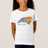 North Carolina Modern Map T-shirt (Voorkant)