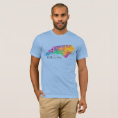 North Carolina Modern Map T-shirt (Voorkant volledig)