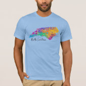 North Carolina Modern Map T-shirt (Voorkant)
