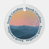 North Carolina Mountains Glas Ornament (Voorkant)