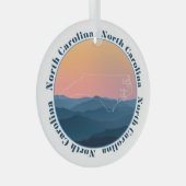 North Carolina Mountains Glas Ornament (Voorkant Rechts)
