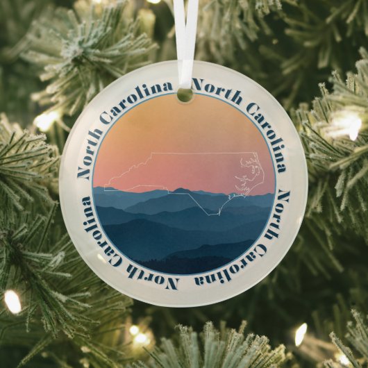 North Carolina Mountains Glas Ornament (Insitu)