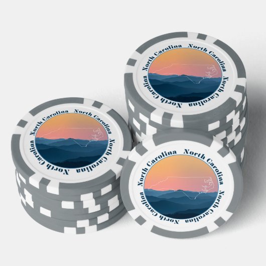 North Carolina Mountains Poker Chips (Opstapeling)
