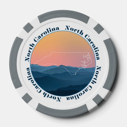 North Carolina Mountains Poker Chips (Achterkant)