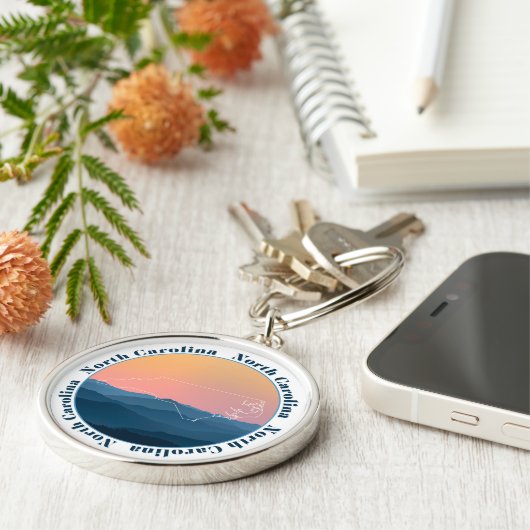 North Carolina Mountains Sleutelhanger (Zijkant)