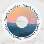 North Carolina Mountains Wijnglaslabel (Voorkant)