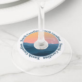 North Carolina Mountains Wijnglaslabel (Dichtbij)