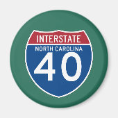 North Carolina NC I-40 Interstate Highway Shield - Magneet (Voorkant)