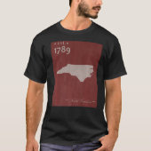 North Carolina NC Map Grunge  State Graphic T-shirt (Voorkant)