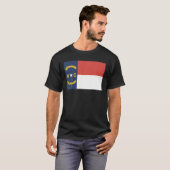 North Carolina NC staat Vlag USA T Shirt (Voorkant volledig)