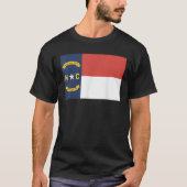 North Carolina NC staat Vlag USA T Shirt (Voorkant)