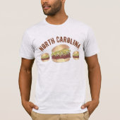 North Carolina NC Style Pork BBQ Barbecue Sandwich T-shirt (Voorkant)
