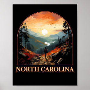North Carolina Nc Wandelen Berg Staats trots Poster