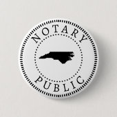 North Carolina Notaris Publiek Ronde Button 5,7 Cm (Voorkant)
