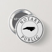 North Carolina Notaris Publiek Ronde Button 5,7 Cm (Voorkant /achterkant)