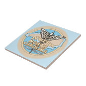 North Carolina Nurse Caduceus Ceramic Tile Tegeltje (Zijkant)