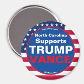 North Carolina ondersteunt TRUMPS VANCE koelkast Magneet (Voorkant / Achterkant)