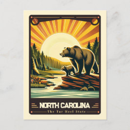 North Carolina | Ouderwetse Vaderlandslievende Gee Briefkaart