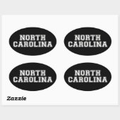 North Carolina Ovale Sticker (Vel)