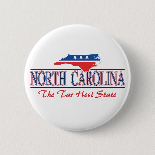 North Carolina Patriotic Buttonnen Ronde Button 5,7 Cm (Voorkant)