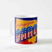 North Carolina Patriotic Greeting Mug Koffiemok (Voorkant links)