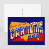 North Carolina Patriotic Greeting Postcard Briefkaart (Voorkant / Achterkant)
