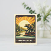 North Carolina | Patriottische geest vintage Briefkaart (Staand voorkant)