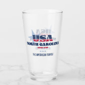 North Carolina patriottische trots gepersonaliseer Glas (Achterkant)